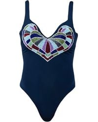 Self-Adore - Amor Hand-Beaded Embellished One-Piece Swimsuit - Lyst