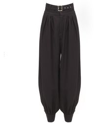 Julia Allert - Belted High-Waist Balloon-Leg Pants - Lyst