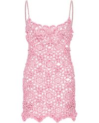 Andreeva - Pearl Handmade Crochet Mini Dress - Lyst