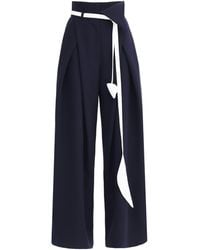 Julia Allert - Fashion Forward Wide-Leg Pants & Contrast Belt - Lyst