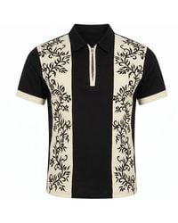International Appeal - Floral-Embroidered Panel Shirt - Lyst