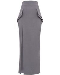 DAR ANN STUDIO - Executive Maxi Skirt - Lyst