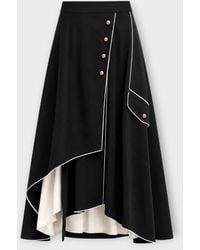Julia Allert - Tailored Asymmetrical Midi Skirt - Lyst