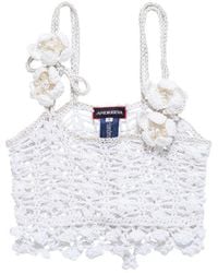 Andreeva - Vanilla Handmade Crochet Top - Lyst
