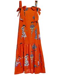 A.nty Story - Statement Bow Midi Dress - Lyst