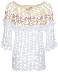 Andreeva - Vanilla Handmade Crochet Top - Lyst