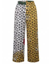 IEVA - Ivory Fluid Trousers - Lyst