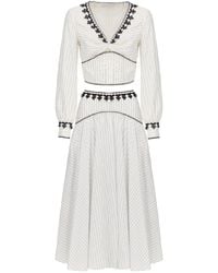 Georgette - Ivory Pleated Lace Trim Set - Lyst