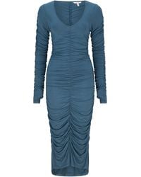 LIZ SKORSIS - Viva Scoop Neck Ruched Dress - Lyst