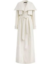 KRIS MARAN - Maxi Leather Trench Coat - Lyst