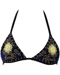 Self-Adore - Dark Tide Hand-Beaded Embellished Bikini Top - Lyst