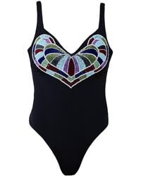 Self-Adore - Amor Hand-Beaded Embellished One-Piece Swimsuit - Lyst
