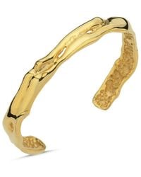 LINYA JEWELLERY - Amorf Thin Cuff Bracelet - Lyst