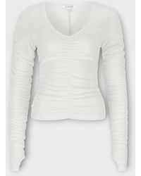 LIZ SKORSIS - Viva Scoop Ruched Top - Lyst