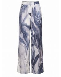 IEVA - Floral Straight-Leg Trousers - Lyst