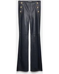 Dorothee Schumacher - Hose aus Lammleder mit goldenen Knöpfen - Lyst
