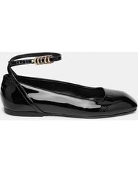 Dorothee Schumacher - Patent Leather Ballerinas With Ankle Strap - Lyst
