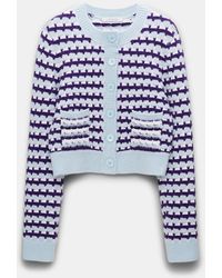 Dorothee Schumacher - Jacquard Knit Cardigan With Solid Trim - Lyst