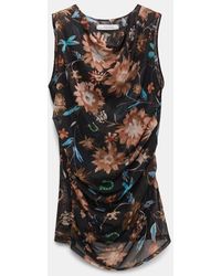 Dorothee Schumacher - Mesh Jersey Tank Top With Allover Lucky Floral Print - Lyst