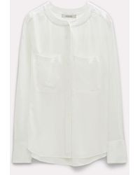 Dorothee Schumacher - Ripstop Silk Blouse With Patch Pockets - Lyst