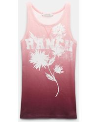 Dorothee Schumacher - Color Fade Stretch Cotton Tank Top With Print - Lyst