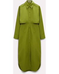 Dorothee Schumacher - Cotton Shirtdress With Cutout Cape Back - Lyst