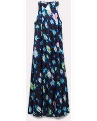 Dorothee Schumacher - Neon Floral Print Dress In Satin - Lyst