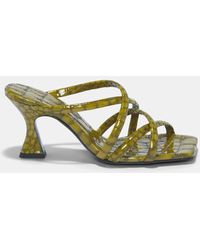 Dorothee Schumacher - Square Toe Flared Heel Strappy Sandals - Lyst