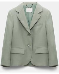 Dorothee Schumacher - Linen Blend Cropped Blazer With Cropped Sleeves - Lyst