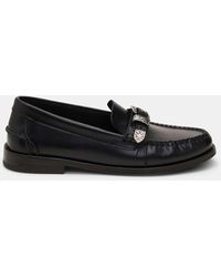 Dorothee Schumacher - Calfskin Loafers With Hand Stitching And Western Buckle - Lyst