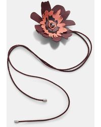 Dorothee Schumacher - Woven Leather Choker Wrap With Small Leather Flower - Lyst