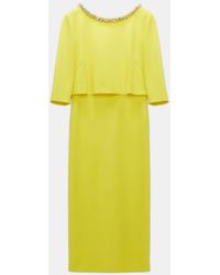 Dorothee Schumacher - Kleid aus Punto Milano mit Stickerei - Lyst