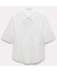 Dorothee Schumacher - Short Sleeve Cotton Poplin Shirt - Lyst