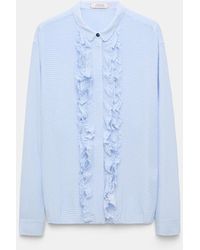 Dorothee Schumacher - Blouson-Bluse aus Seide-Viskose Mix mit Vichy-Print - Lyst