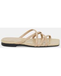 Dorothee Schumacher - Square Toe Flat Strappy Sandals - Lyst