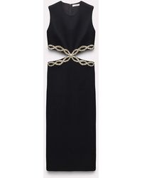 Dorothee Schumacher - Sleeveless Long Dress With Sequin Embellished Cutouts - Lyst