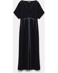 Dorothee Schumacher - Dress In Punto Milano With Eco Leather Detailing - Lyst