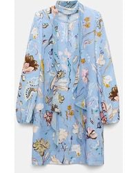 Dorothee Schumacher - Shift Kleid aus Leinen mit Signature-Print - Lyst
