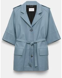 Dorothee Schumacher - Kurzmantel aus Lammleder mit Bindegürtel - Lyst