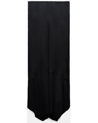 Dorothee Schumacher - Silk Twill Lingerie Skirt With An Asymmetric Lace Insert - Lyst