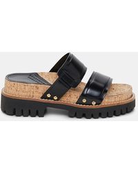 Dorothee Schumacher - Sporty Leather Slides With Lug Sole - Lyst