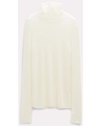 Dorothee Schumacher - Transparent Turtleneck Sweater With Cable Pattern - Lyst