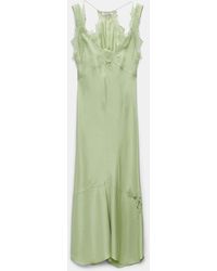 Dorothee Schumacher - Silk Twill Lingerie-style Dress With Details In Lace - Lyst