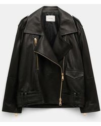 Dorothee Schumacher - Nappa Leather Biker Jacket - Lyst