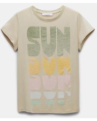 Dorothee Schumacher - Cotton T-shirt With Lettered Sun Print - Lyst