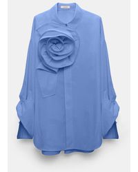 Dorothee Schumacher - Cotton Poplin Shirt With Xl Flower - Lyst