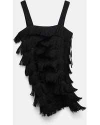 Dorothee Schumacher - Punto Milano Dress With Allover Fringe - Lyst