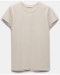 Dorothee Schumacher - Round Neck Stretch Cotton T-shirt - Lyst