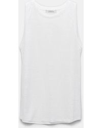 Dorothee Schumacher - Hemp Tank Top With Pineapple Embroidery At The Nape - Lyst