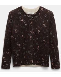 Dorothee Schumacher - Cardigan mit Rundhalsausschnitt und Flower-Print - Lyst